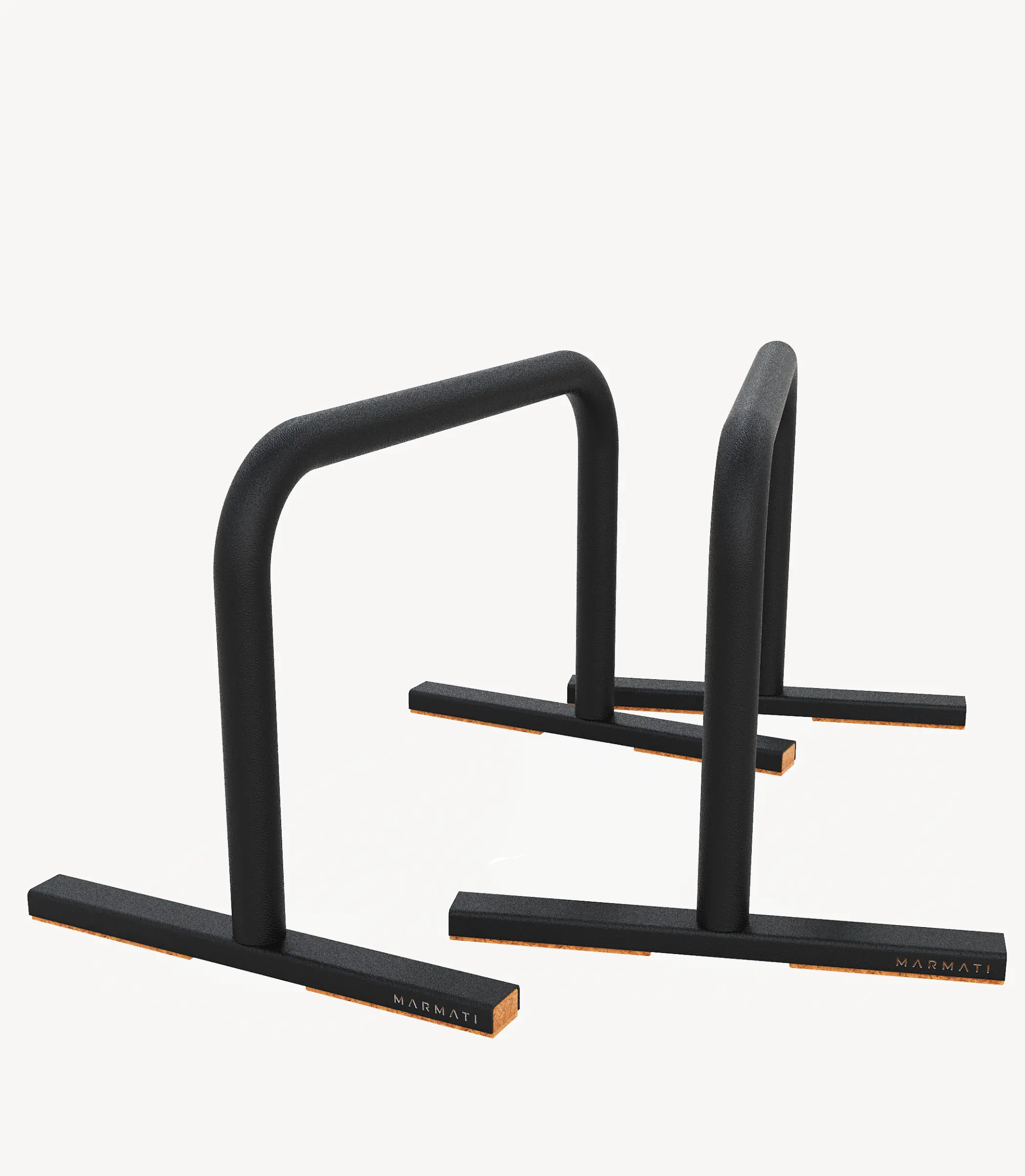 Black CLOUD™ Parallettes by MARMATI, designed for handstands, L-sits and controlled upper body exercises #color_black