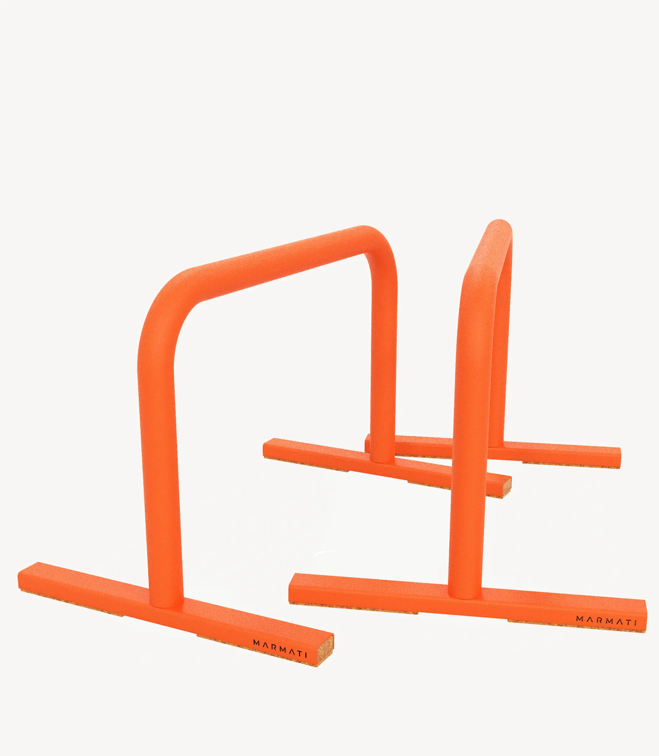 Orange CLOUD™ Parallettes by MARMATI, designed for handstands, L-sits and controlled upper body exercises #color_orange