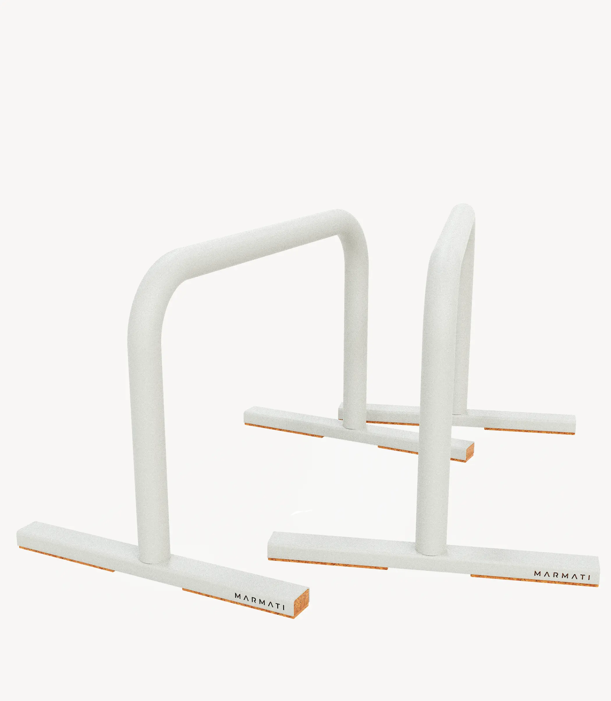 Grey CLOUD™ Parallettes by MARMATI, designed for handstands, L-sits and controlled upper body exercises #color_grey