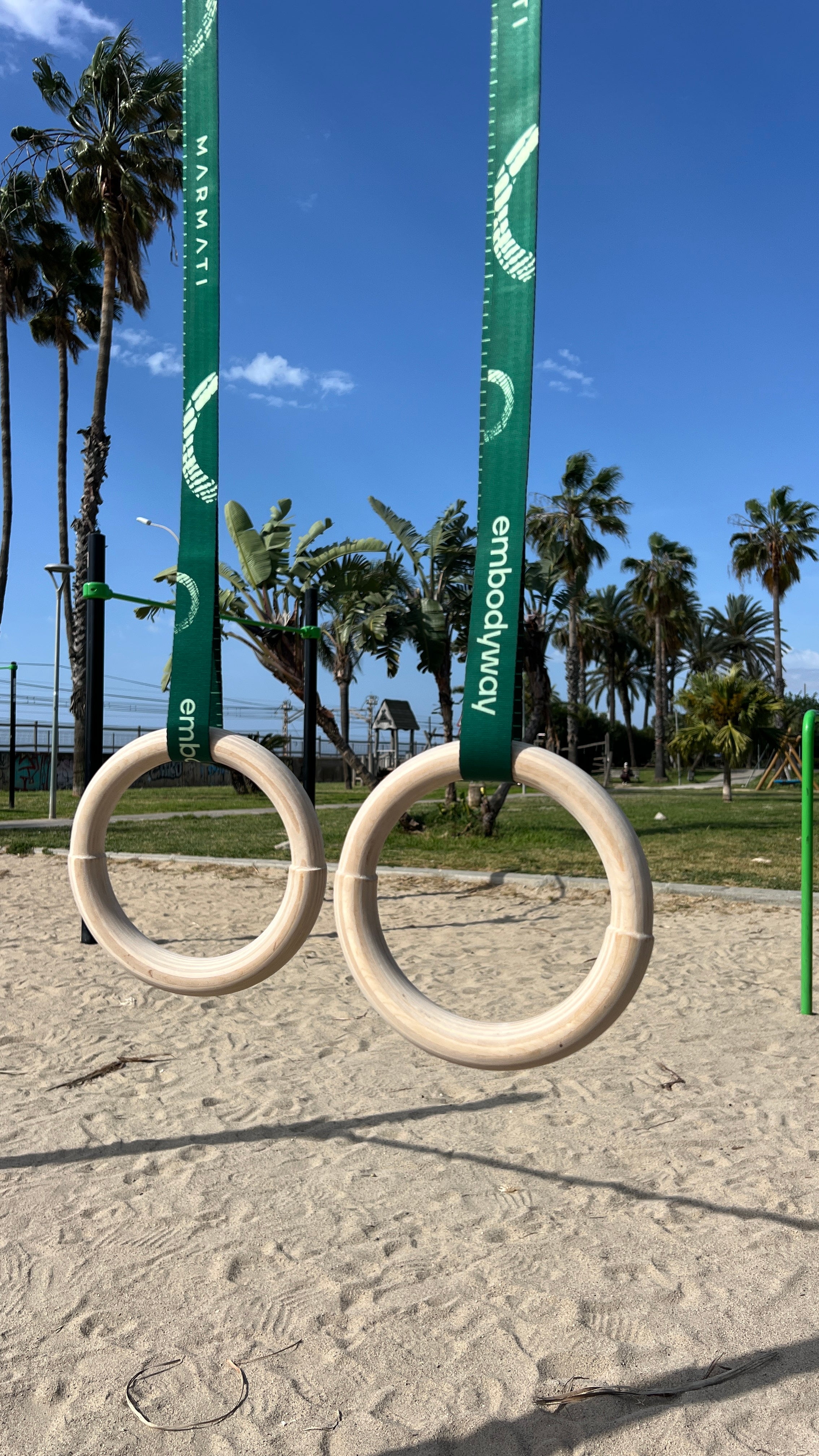 Garbage™ Gymnastic Rings MARMATI, recycled gym rings EMBODYWAY
