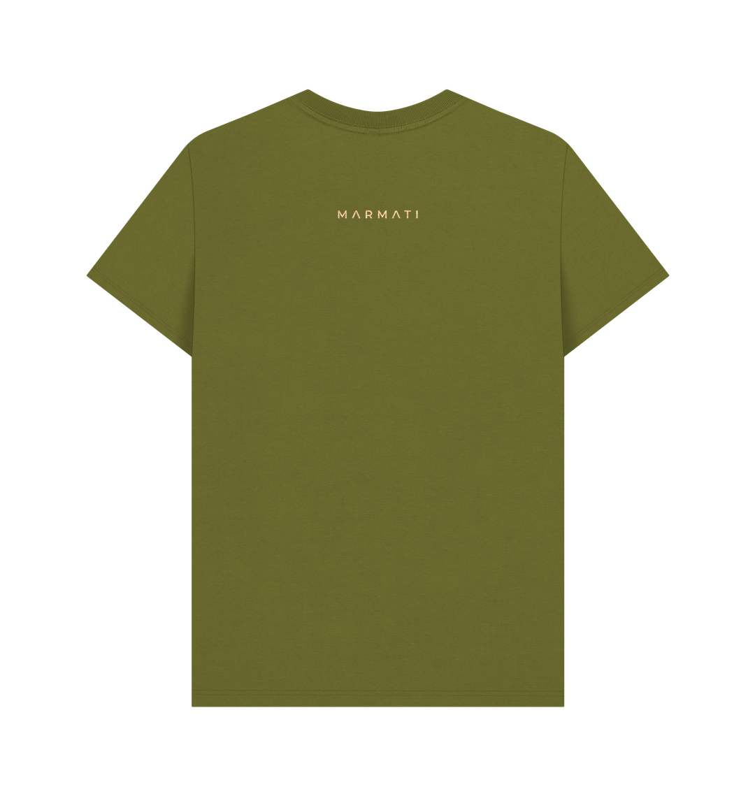 Folded flatlay of Serenity Now T Shirtt with Start Now motivational design