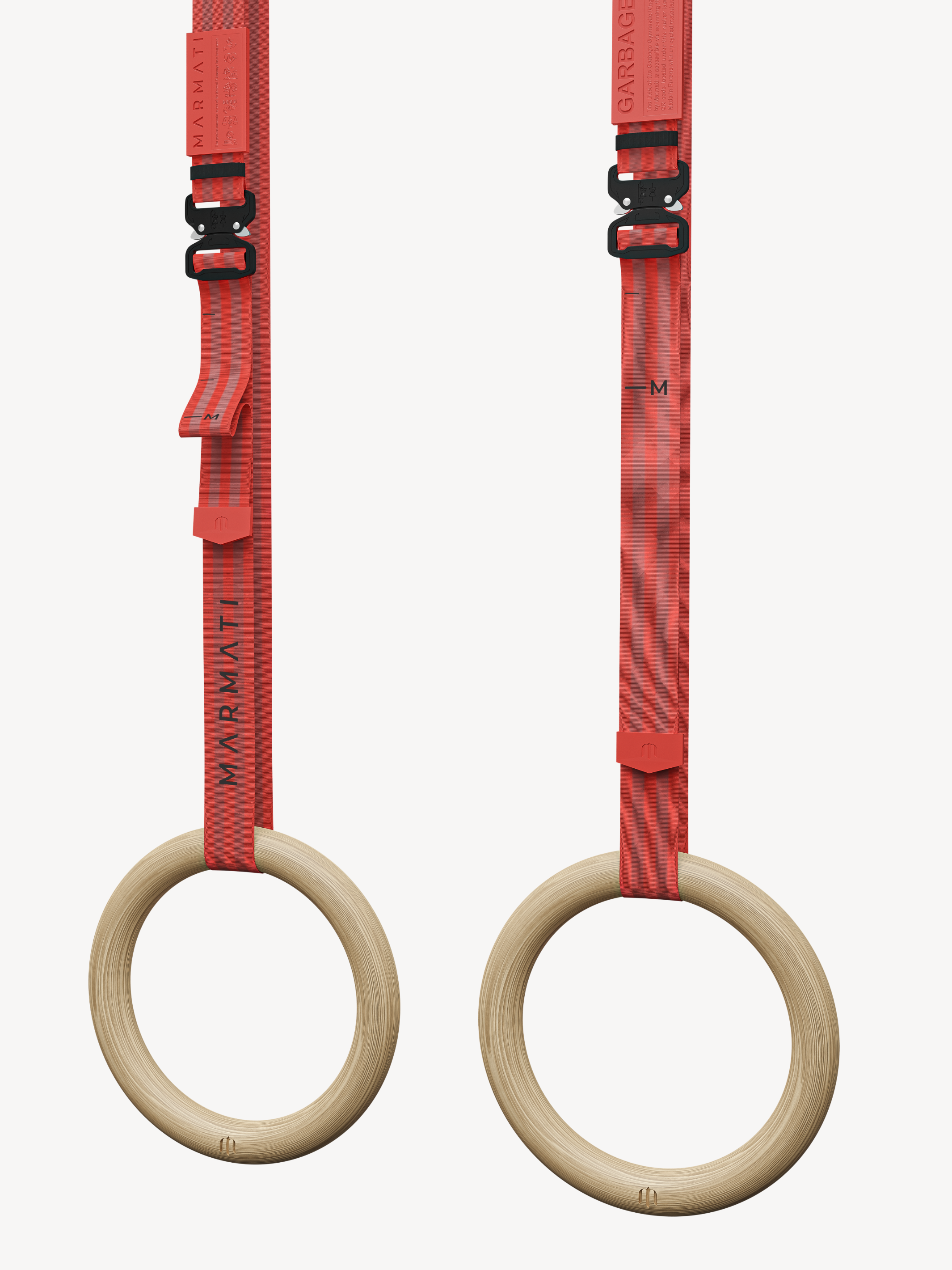 Discover new challenges and take your workout to the next level with GARBAGE GYMNASTIC RINGS! Not only do you enjoy the versatility they bring to your exercise routine, but you also help support good causes with your purchase. Maximize your movement and make an impact with GARBAGE GYMNASTIC RINGS in RED!