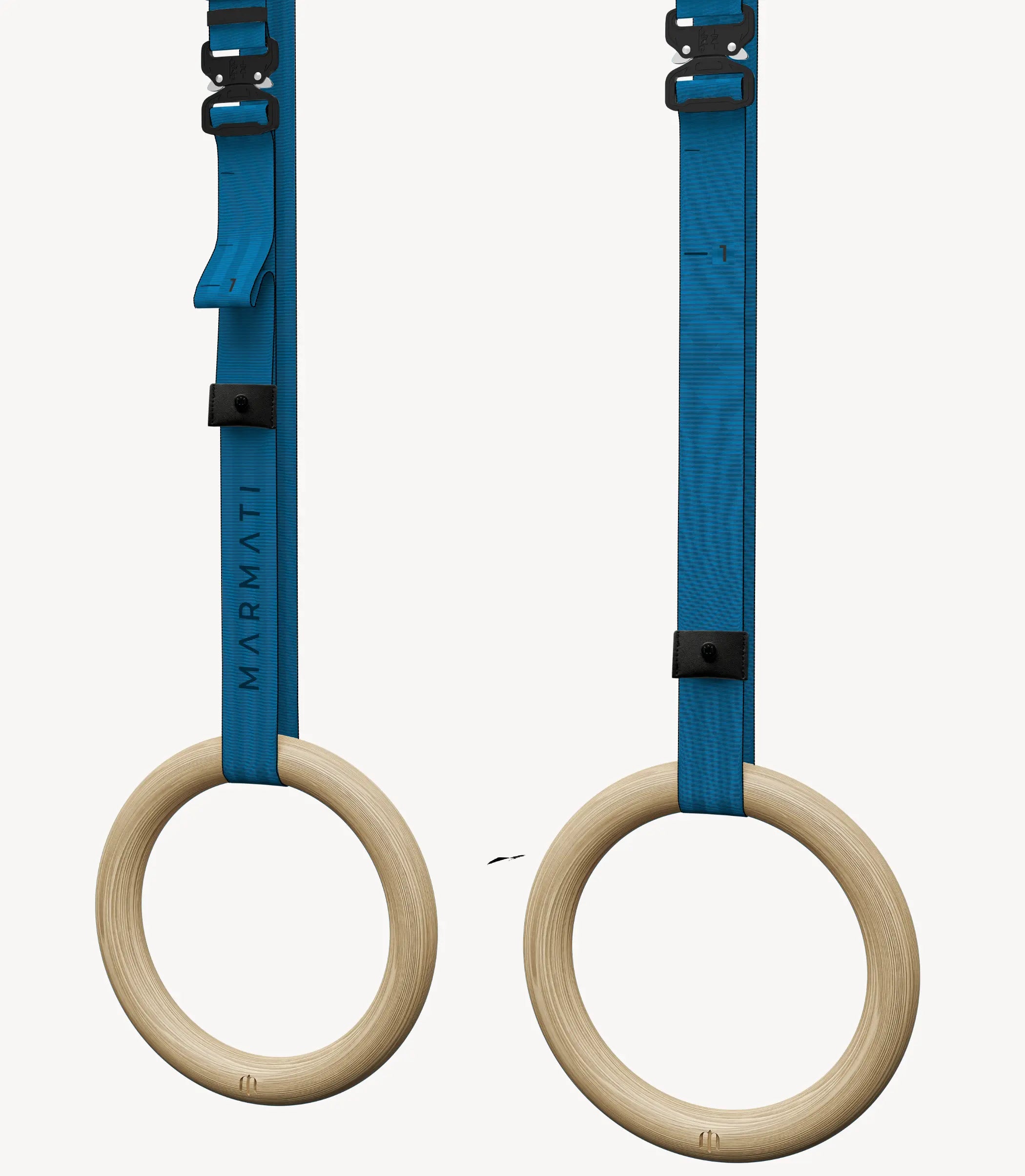 Athlete performing dips for full-body strength with gymnastic rings. #color_navy #size_32mm