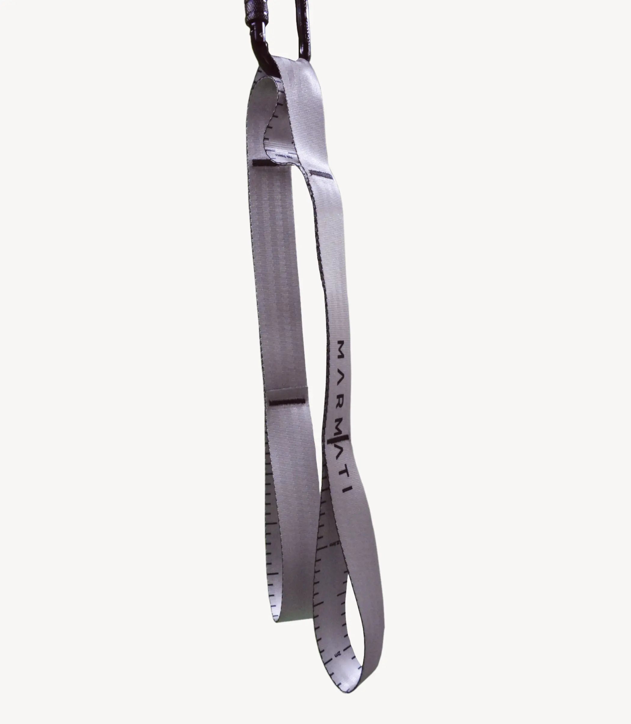 MARMATI LINK™ grey suspension strap with multiple connection points for portable strength training. #color_grey