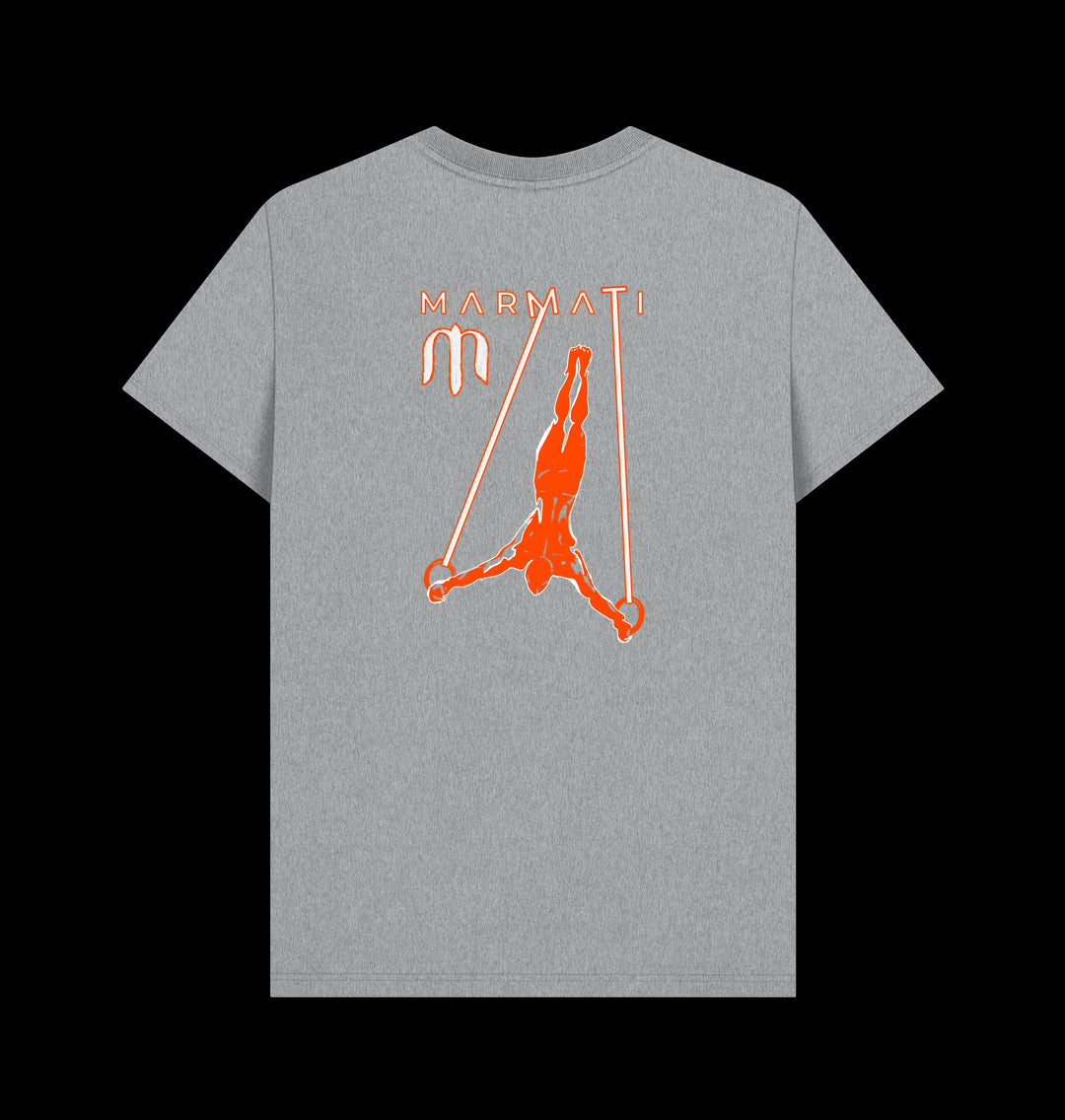 Athlete wearing Wings with Marmati Rings T-shirt during training