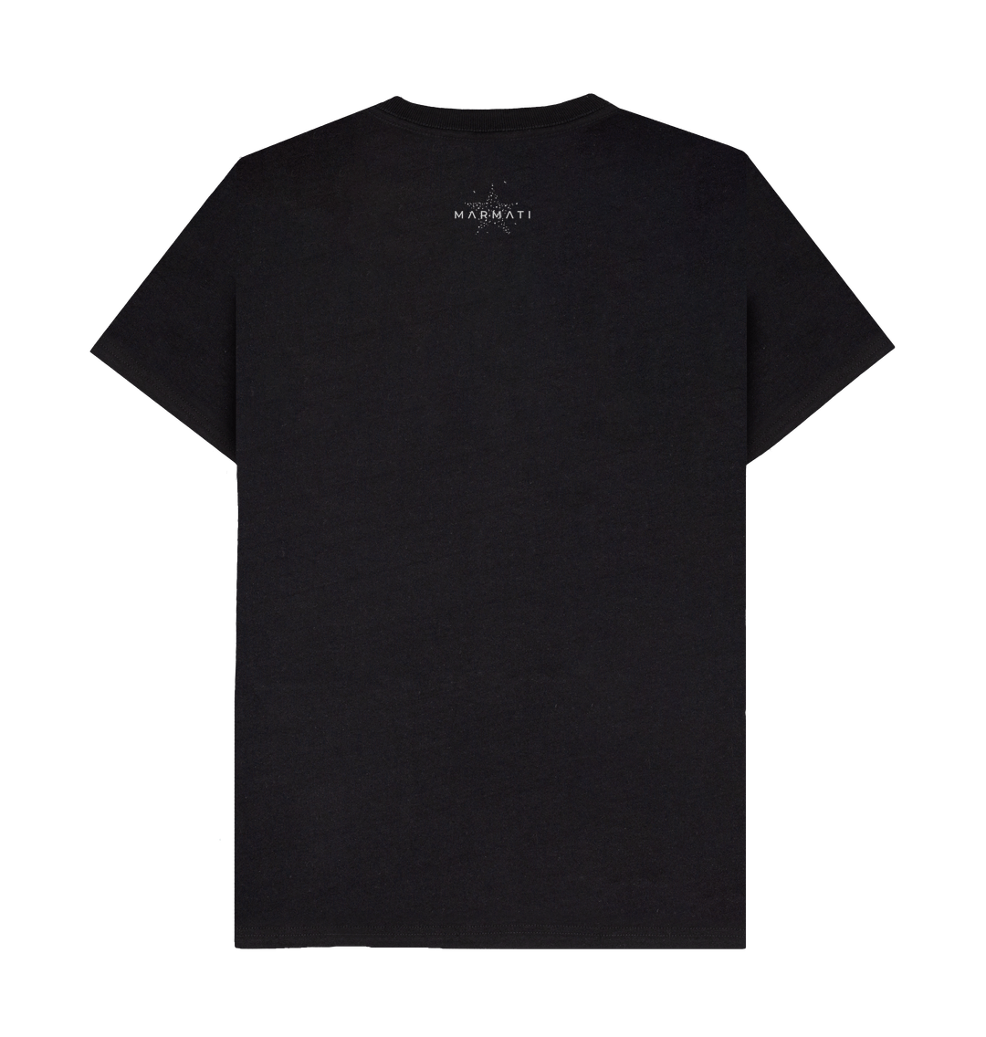 Black all stars t shirt designed with durable eco-conscious materials
