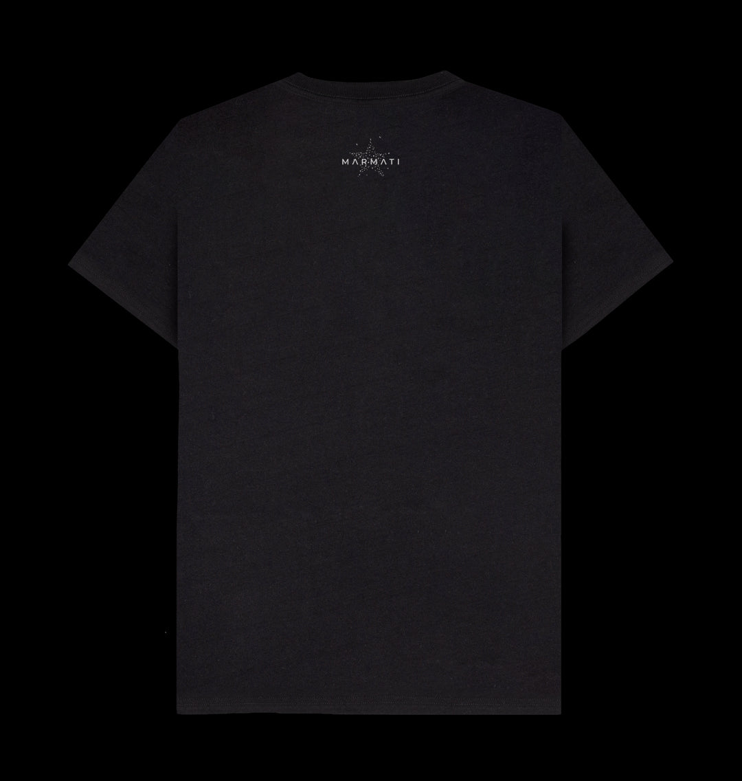 Black all stars t shirt designed with durable eco-conscious materials