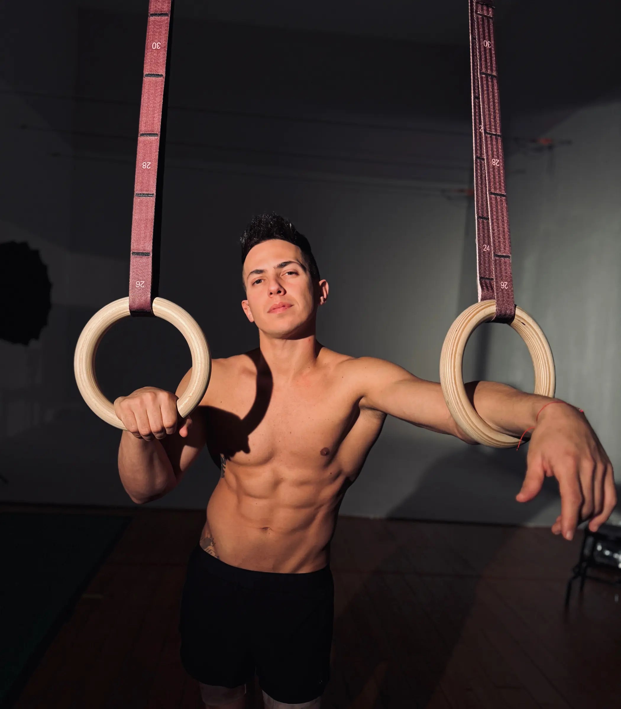 Eco-conscious gymnastic rings made from 95% recycled rPET bottles