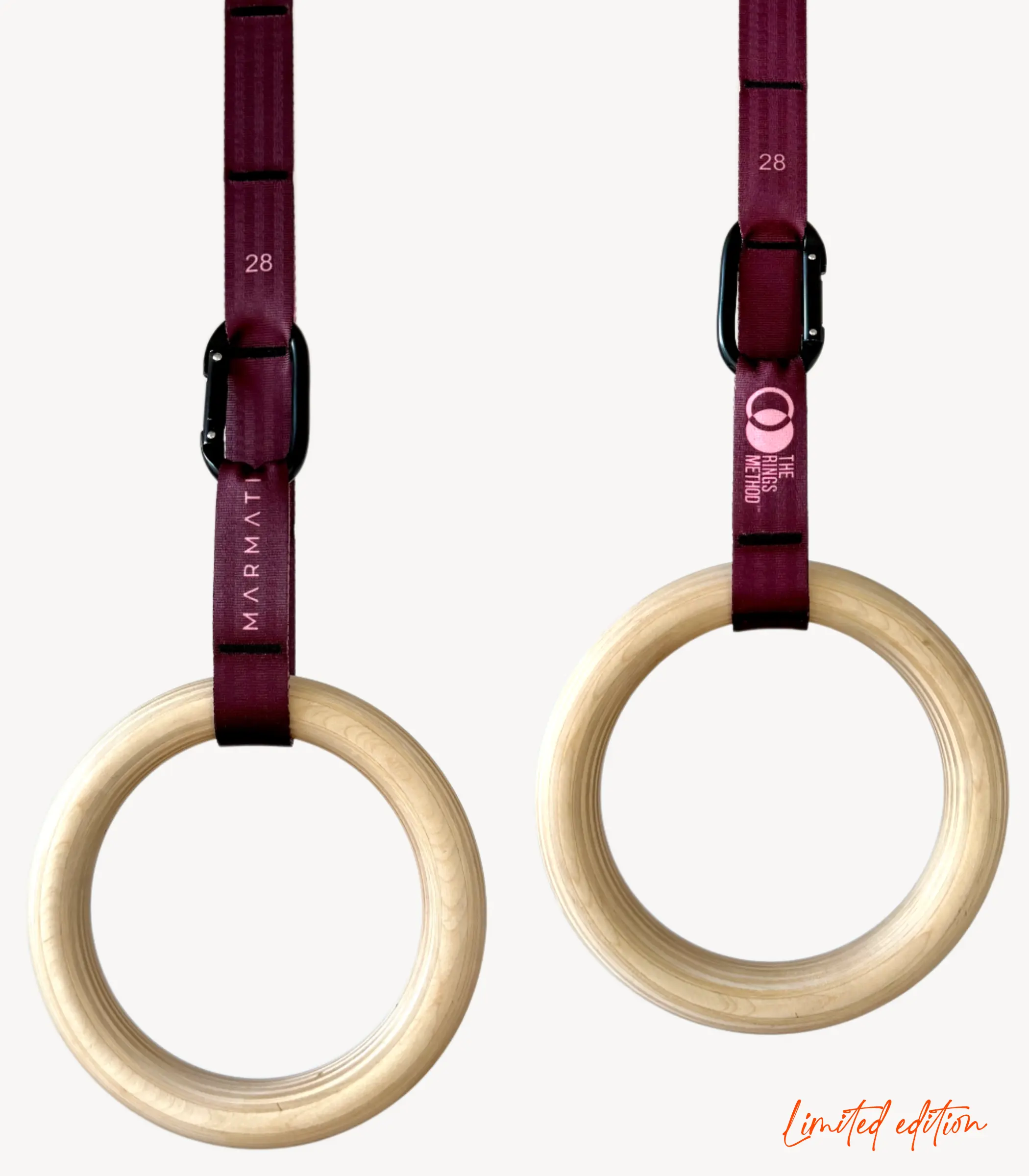 Lightweight gymnastic rings being used outdoors for functional training.